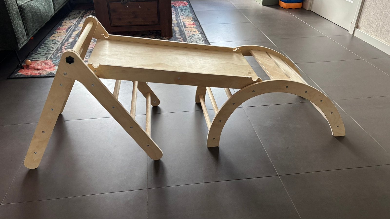 Houten klim-/glijbaan - Baby/peuter/kleuter, Ophalen, Zo goed als nieuw, Glijbaan
