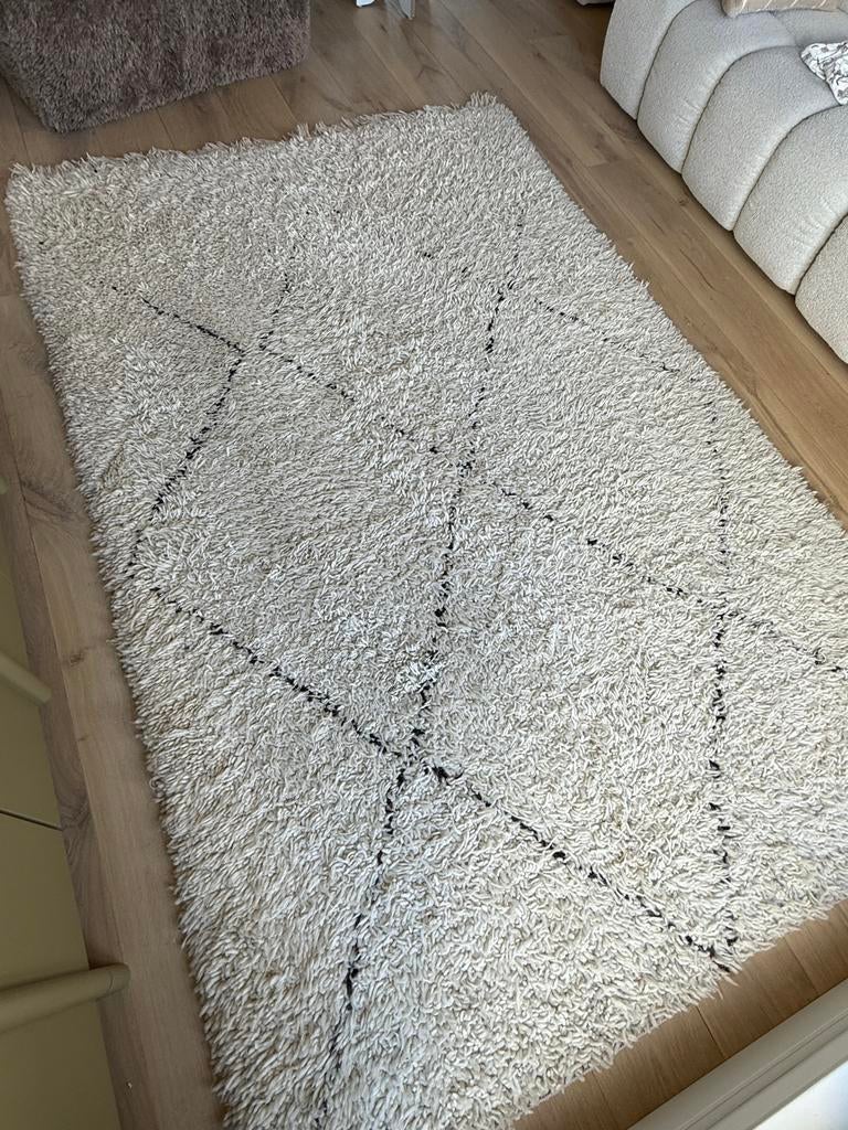 Marokkaans Berber vloerkleed 170x260 cm - 100% wol, Huis en Inrichting, Ophalen, 150 tot 200 cm, 200 cm of meer, Zo goed als nieuw