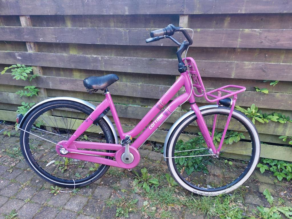 Cortina U4 Transportfiets Dames - Roze, Fietsen en Brommers, Terugtraprem, Gebruikt, Versnellingen, 50 tot 53 cm