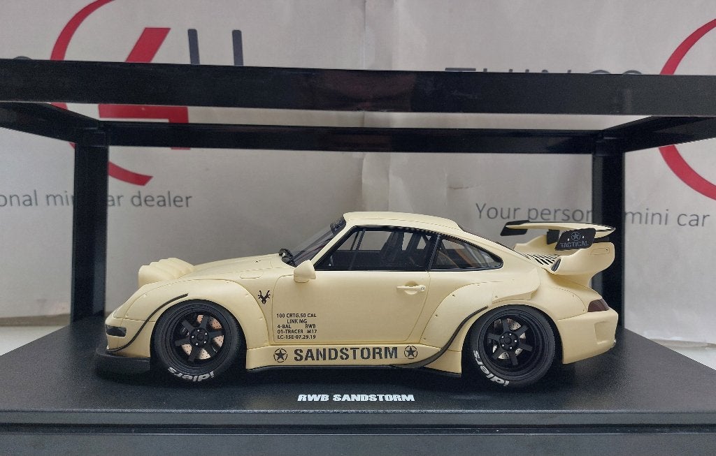 GT Spirit 1:18 Porsche 911 (993) RWB Sandstorm 2023 matt, Ophalen of Verzenden, Nieuw, Auto, Overige merken