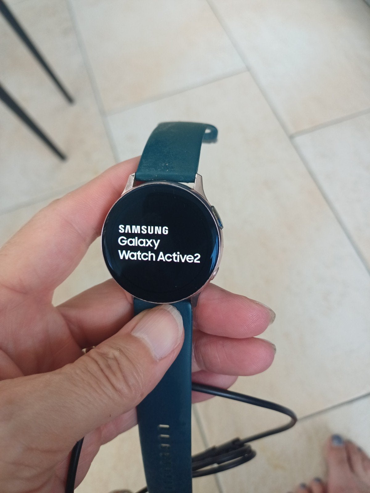 Samsung Galaxy Watch Active2 - roze goud/ groen, Gebruikt, Ophalen of Verzenden, Samsung, Waterdicht