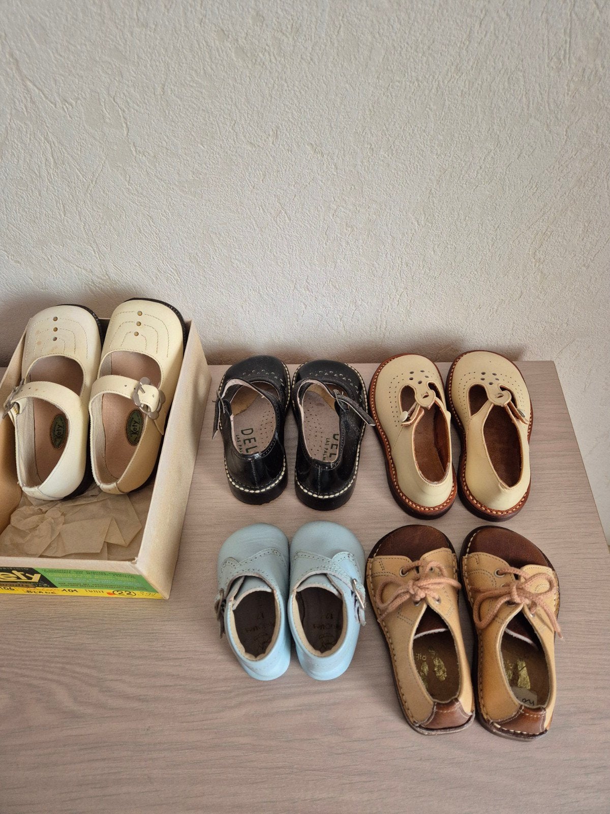 Vijf paar prachtige vintage kinderschoentjes, Ophalen of Verzenden, Jongetje of Meisje, Schoentjes
