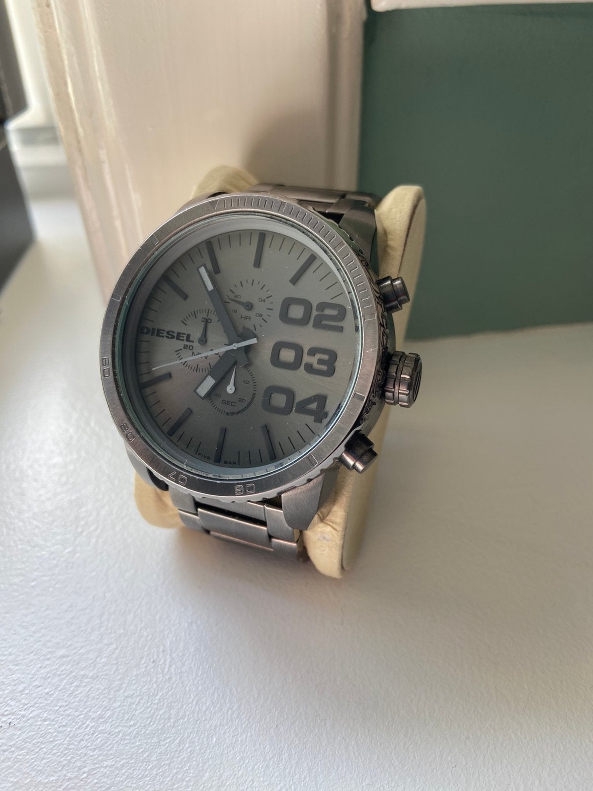 Diesel DZ4215 Double Down 51, Ophalen of Verzenden, Zo goed als nieuw, Zwart, Android