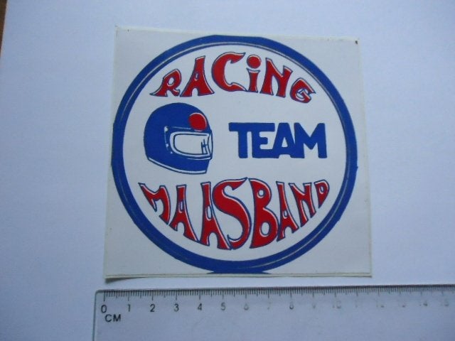 sticker oud Racing Team MAASBAND race retro, Verzenden, Zo goed als nieuw, Bedrijf of Vereniging