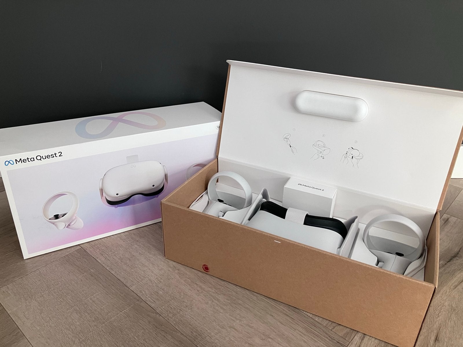Meta Quest 2 VR-bril 128 GB, Ophalen of Verzenden, Gebruikt, VR-bril, Overige platformen