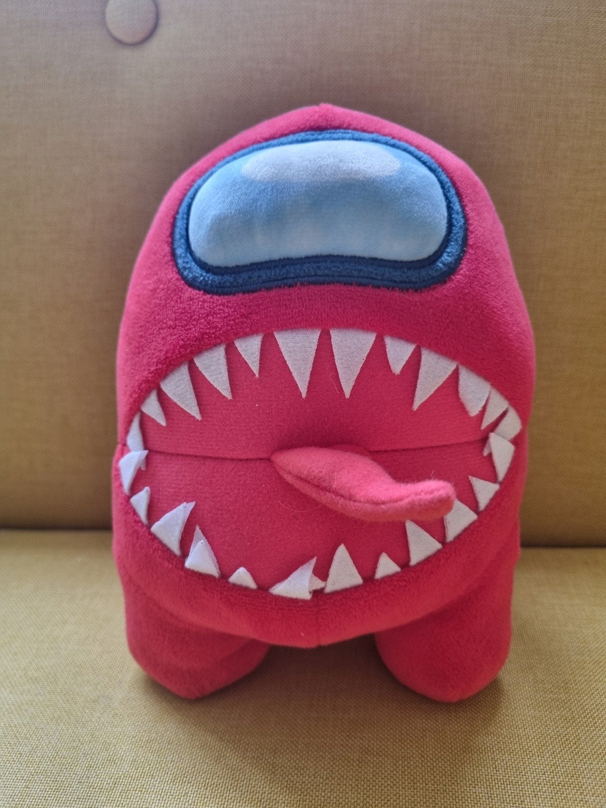 Among Us Imposter Knuffel - Rood met tanden en tong, Overige merken, Overige karakters, Overige typen, Ophalen of Verzenden