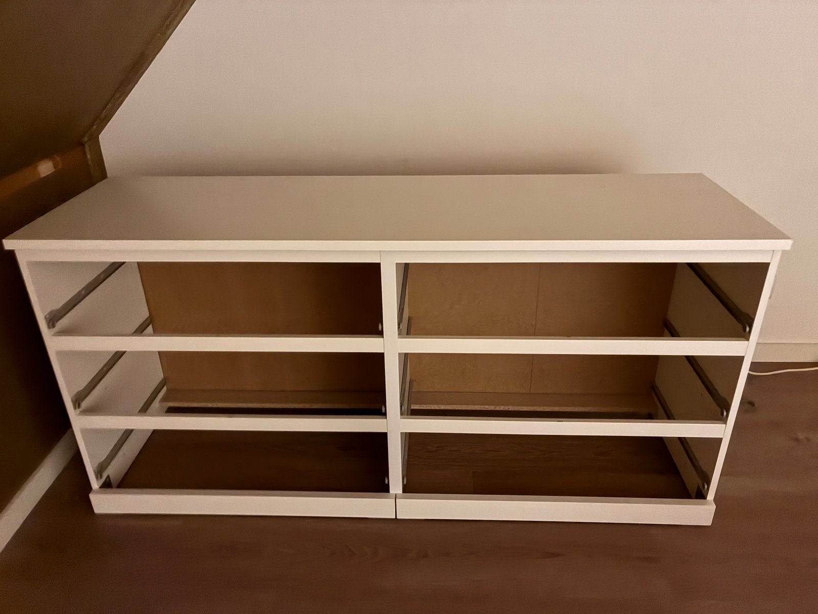 IKEA Malm ladekast, wit, 6 lades (160x78 cm), Ophalen, 5 laden of meer, 50 tot 100 cm, Zo goed als nieuw