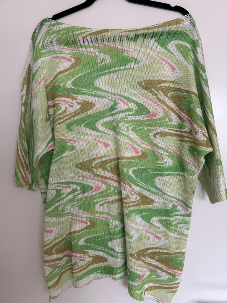 Shirt / Top met korte mouw: Lekker in het voorjaar of zomer, Kleding | Dames, Tops, Overige kleuren, Maat 42/44 (L), Ophalen of Verzenden