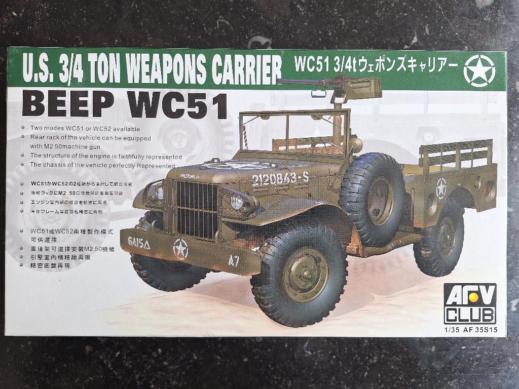 Beep WC-51 - U.S. 3/4 ton weapons carrier - AFV 1/35, Overige merken, Auto, 1:32 tot 1:50, Nieuw