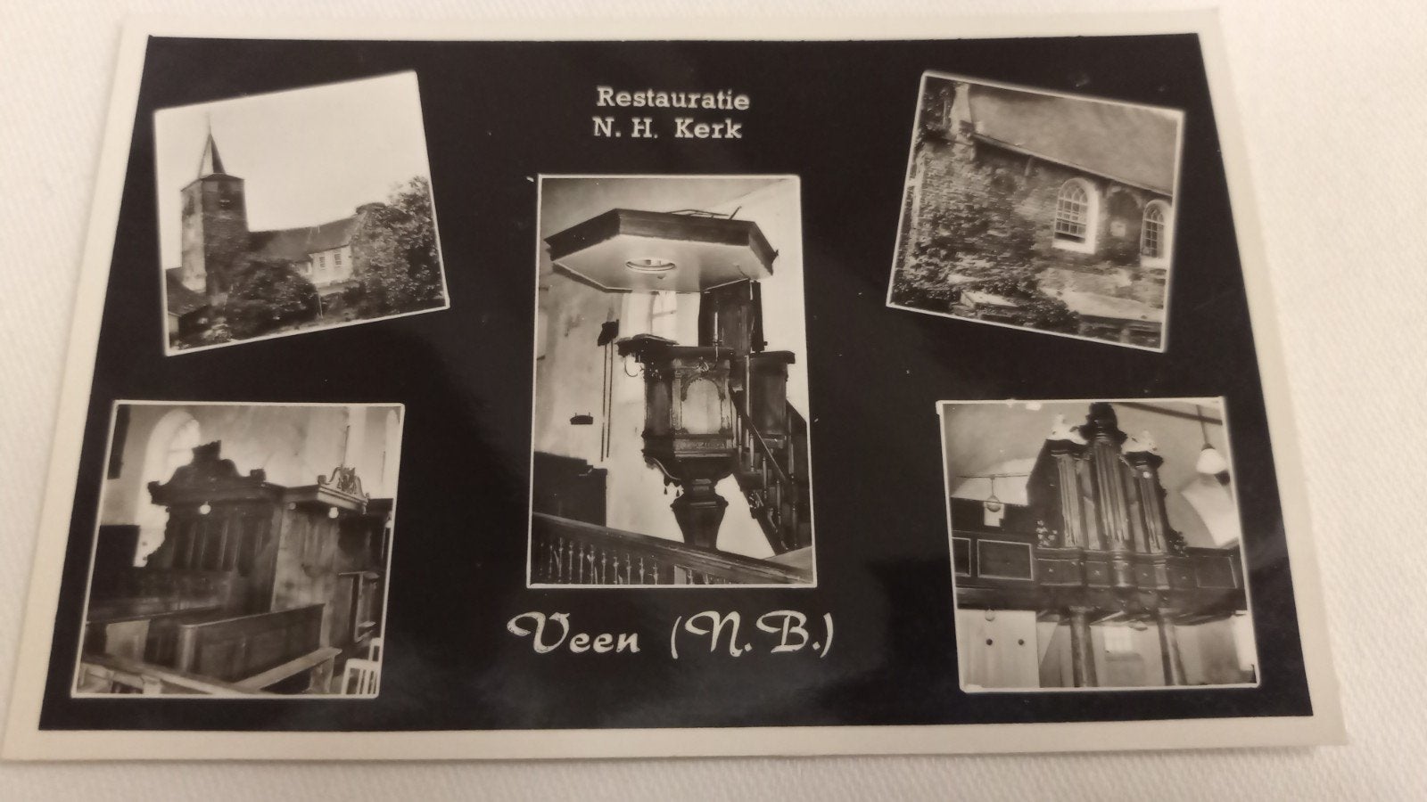 Veen (N.B) Ned. Hervormde kerk ongelopen, Verzamelen, Ophalen of Verzenden, 1940 tot 1960, Ongelopen, Noord-Brabant