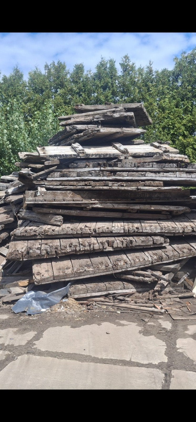 Grote partij azobe kachelhout te koop, Ophalen, Gebruikt, Hout