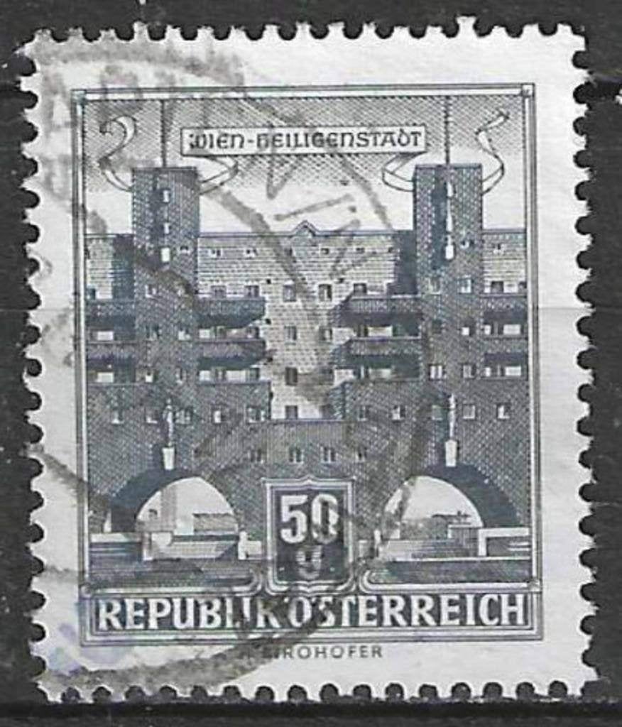 Oostenrijk 1957/1965 - Yvert 869AB - Monument of Gebouw (ST), Verzenden, Gestempeld