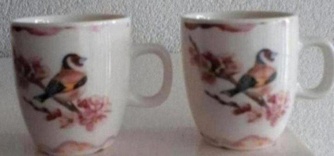 Twee senseokopjes met Putter opdrukken, Ophalen of Verzenden, Zo goed als nieuw, Overige stijlen, Kop(pen) en/of Schotel(s)