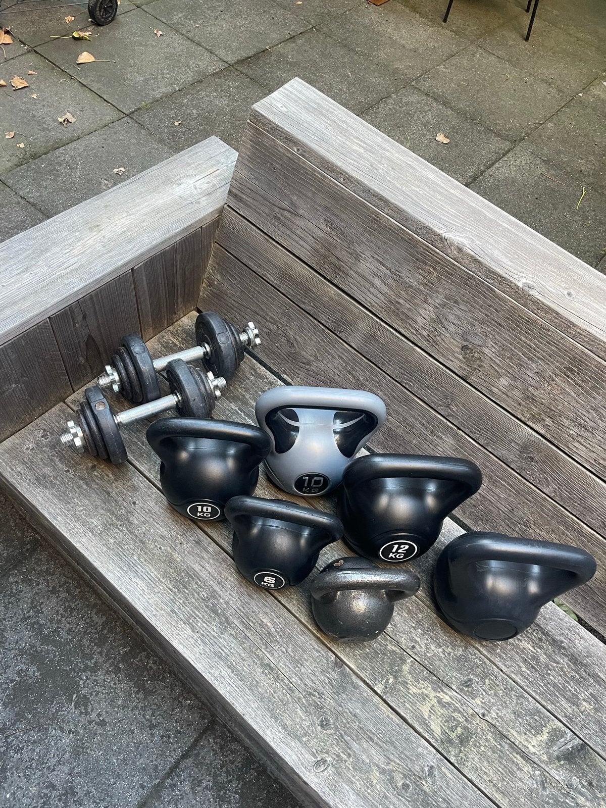 Dumbbells en Kettlebells Set voor Krachttraining, Ophalen, Gebruikt, Armen, Dumbbell