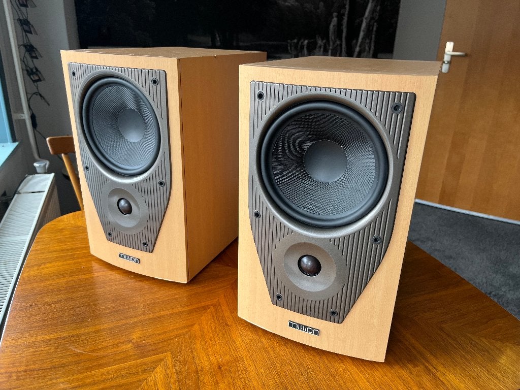 Mission M72 luidsprekerset, Audio, Tv en Foto, Luidsprekers, Ophalen, Gebruikt, Boekenplank luidspreker, 60 tot 120 watt