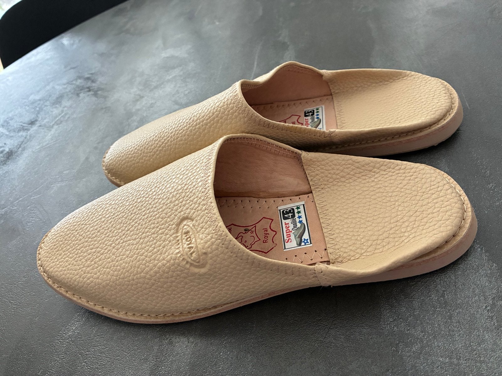 Traditionele Marokkaanse Belgha - Handgemaakt Leer, Ophalen, Nieuw, Pantoffels of Sloffen
