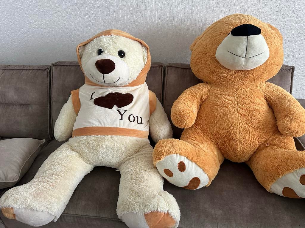 Twee grote teddyberen: Landahl & Baumann en Jafri Toys, Overige merken, Overige karakters, Beer, Ophalen of Verzenden