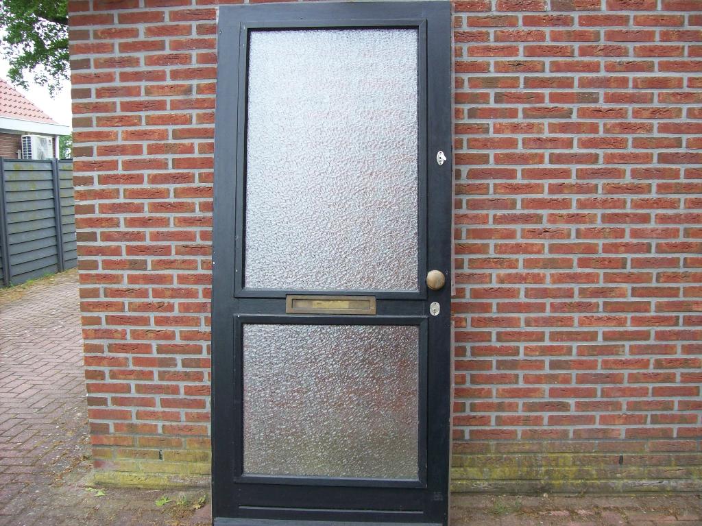 deur met glas, Gebruikt, 80 tot 100 cm, Ophalen of Verzenden, Buitendeur