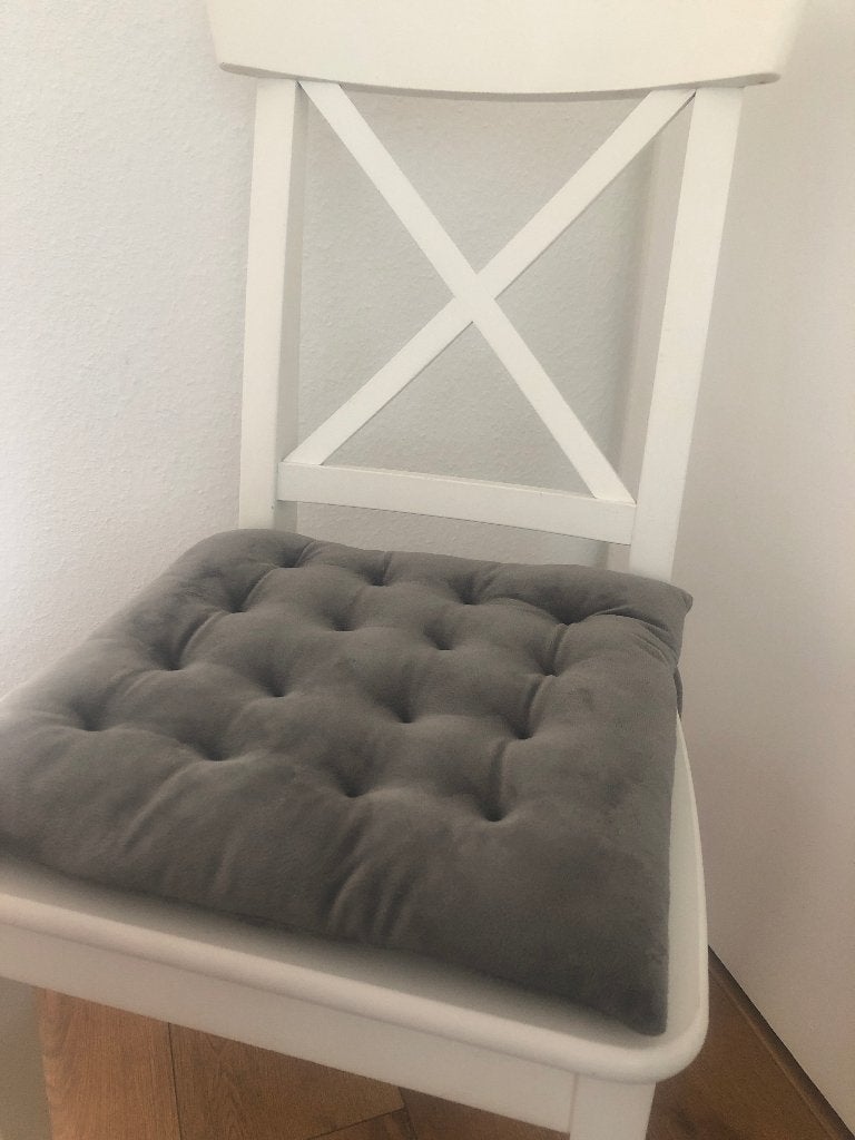 Stoel kussens grijs, Ophalen, Zo goed als nieuw, Grijs