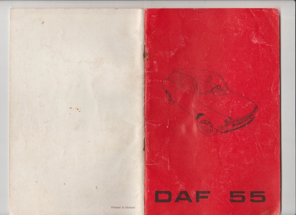 1970 daf 55 instructieboekje daffodil stationcar auto, Ophalen of Verzenden, Gelezen, Overige merken