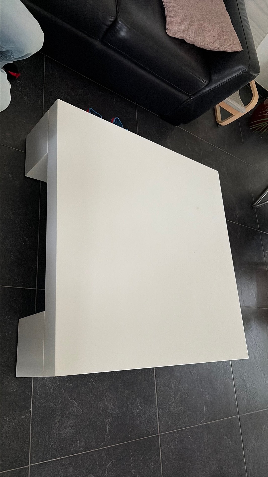 Salontafel hoogglans wit, Zo goed als nieuw, Minder dan 50 cm, Rechthoekig, 50 tot 100 cm