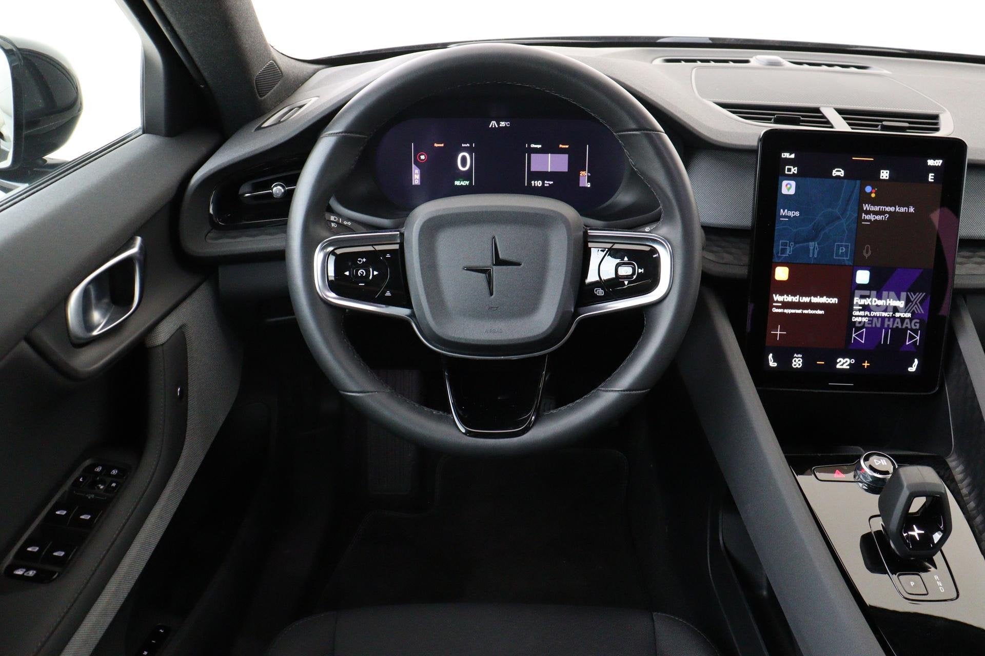 Polestar 2 LONG RANGE SINGLE MOTOR 78 kWh -360°CAM|ADAP.CRU, Polestar 2, Stof, Gebruikt, Zwart