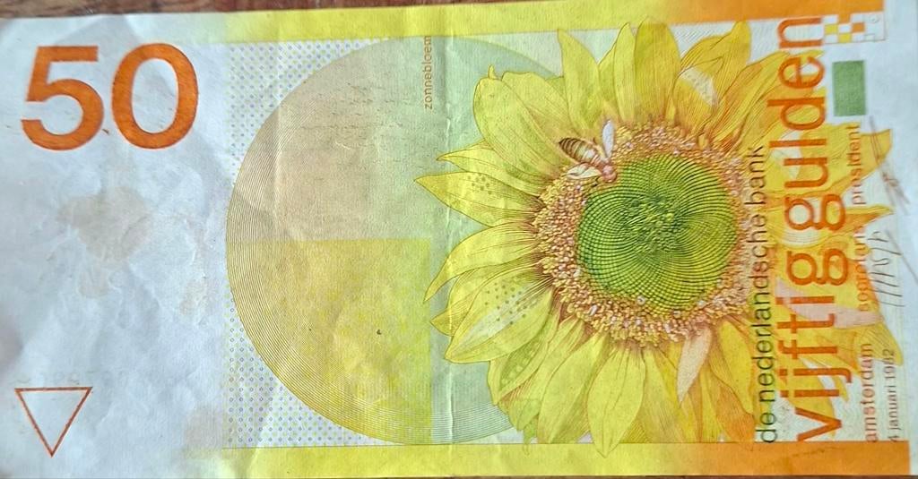 Zonnebloem biljet 50 gulden - Nederlands bankbiljet, Postzegels en Munten, Ophalen of Verzenden