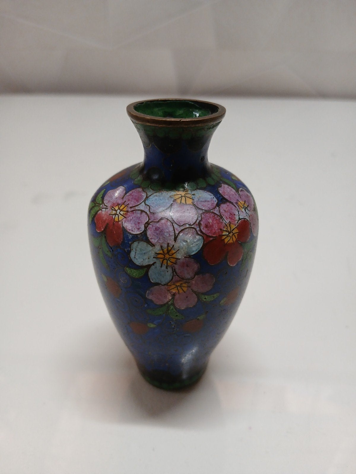cloisonné vaasje 9cm, Ophalen of Verzenden