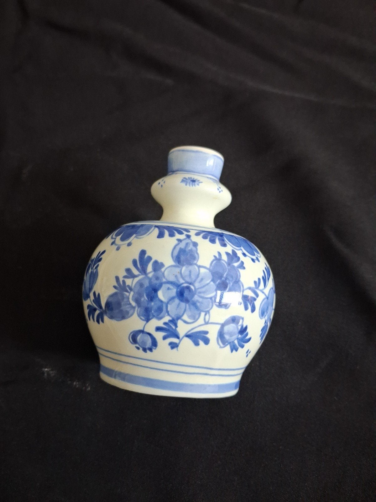 Prachtig  handgeschilderd delfts blauw vaasje, Ophalen of Verzenden
