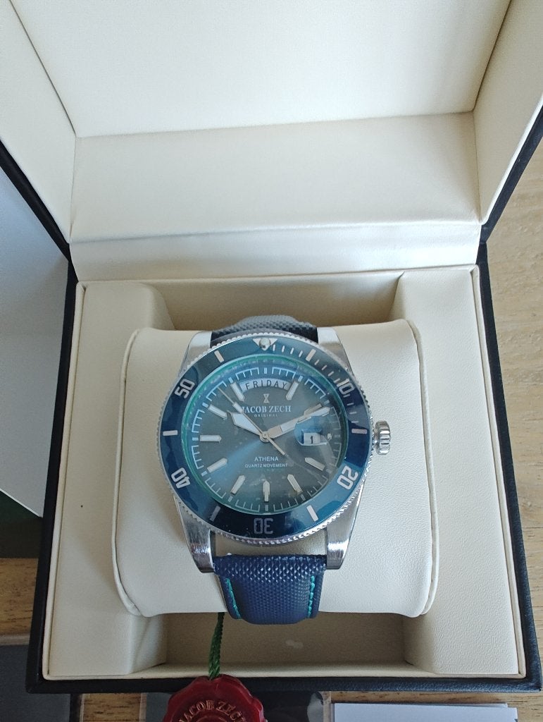 Elegant Jacob Zech 'Athena' horloge, Overige merken, Overige materialen, Leer, Polshorloge