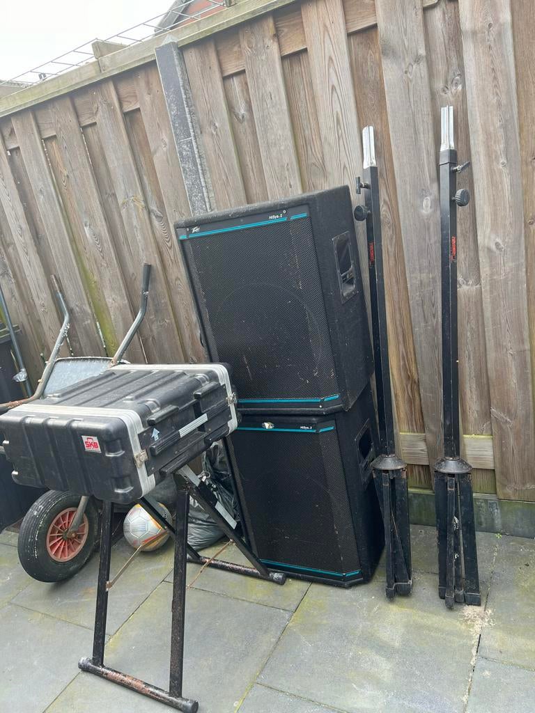 Peavey HiSys 2 PA-luidsprekers met standaards, Ophalen of Verzenden, Gebruikt, Minder dan 500 watt, P.A.