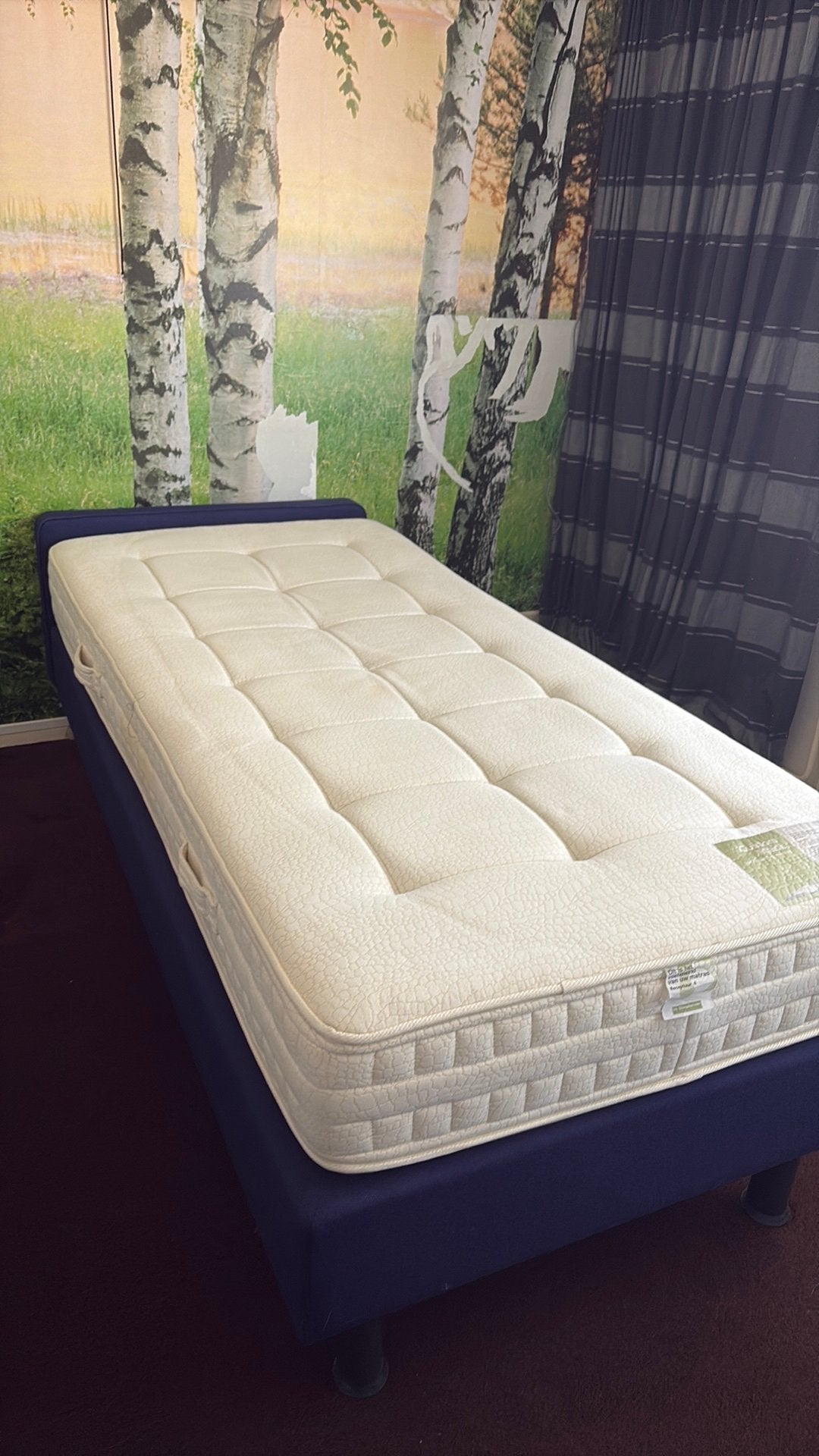 1 persoons boxpring met matras, Ophalen, Zo goed als nieuw, Eenpersoons, 90 cm