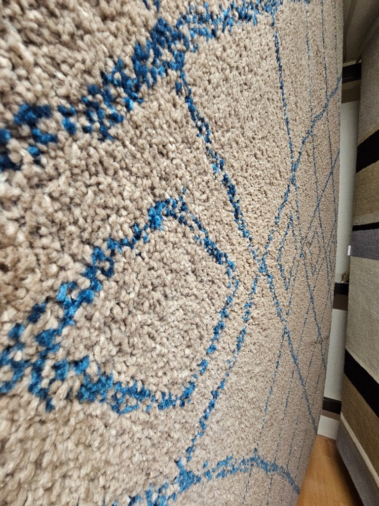 Vloerkleed, Ophalen, Blauw, 150 tot 200 cm, Rechthoekig