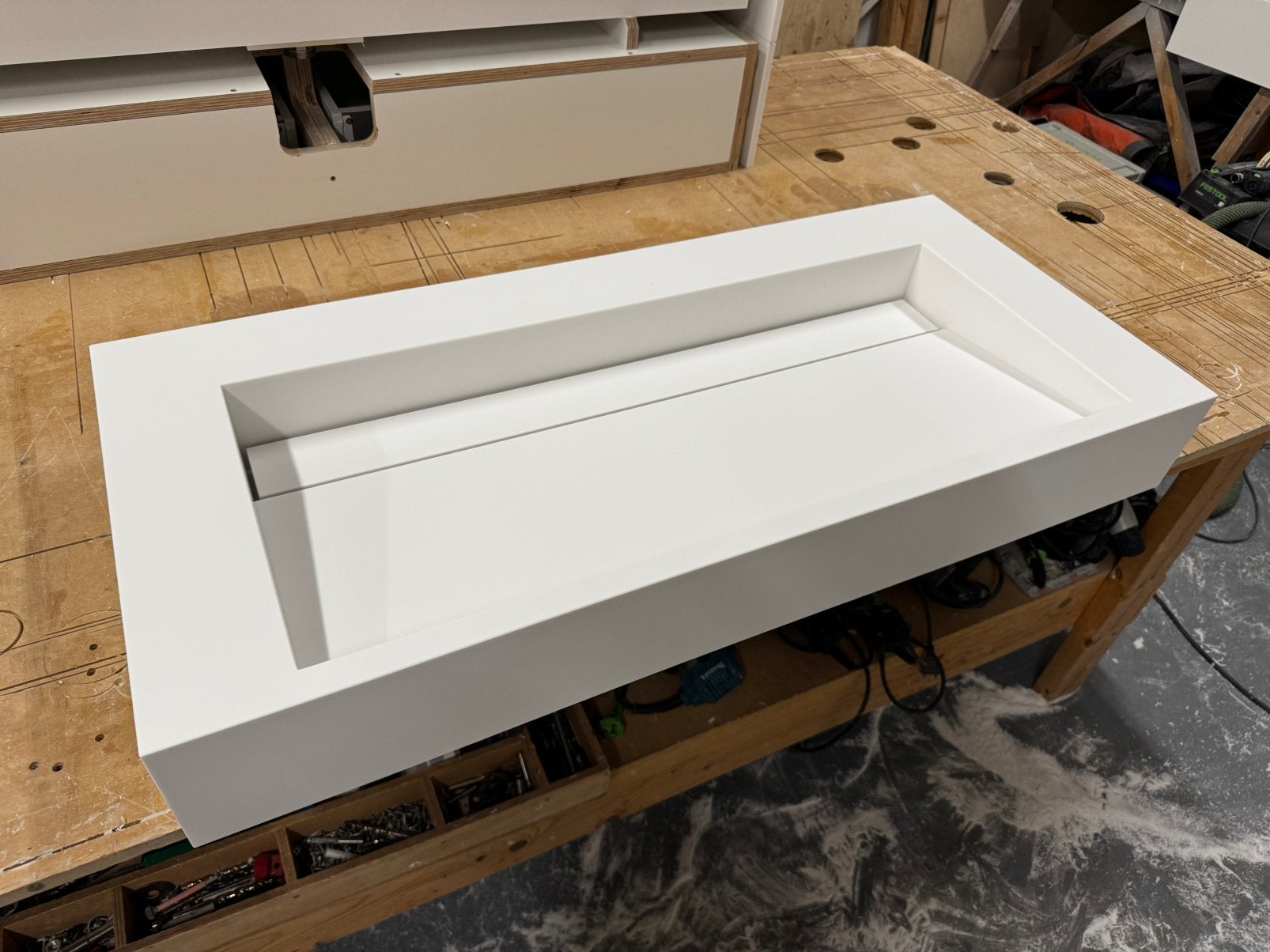 Corian wastafel 1.00 mtr, Ophalen, Nieuw, 50 tot 100 cm, Minder dan 100 cm