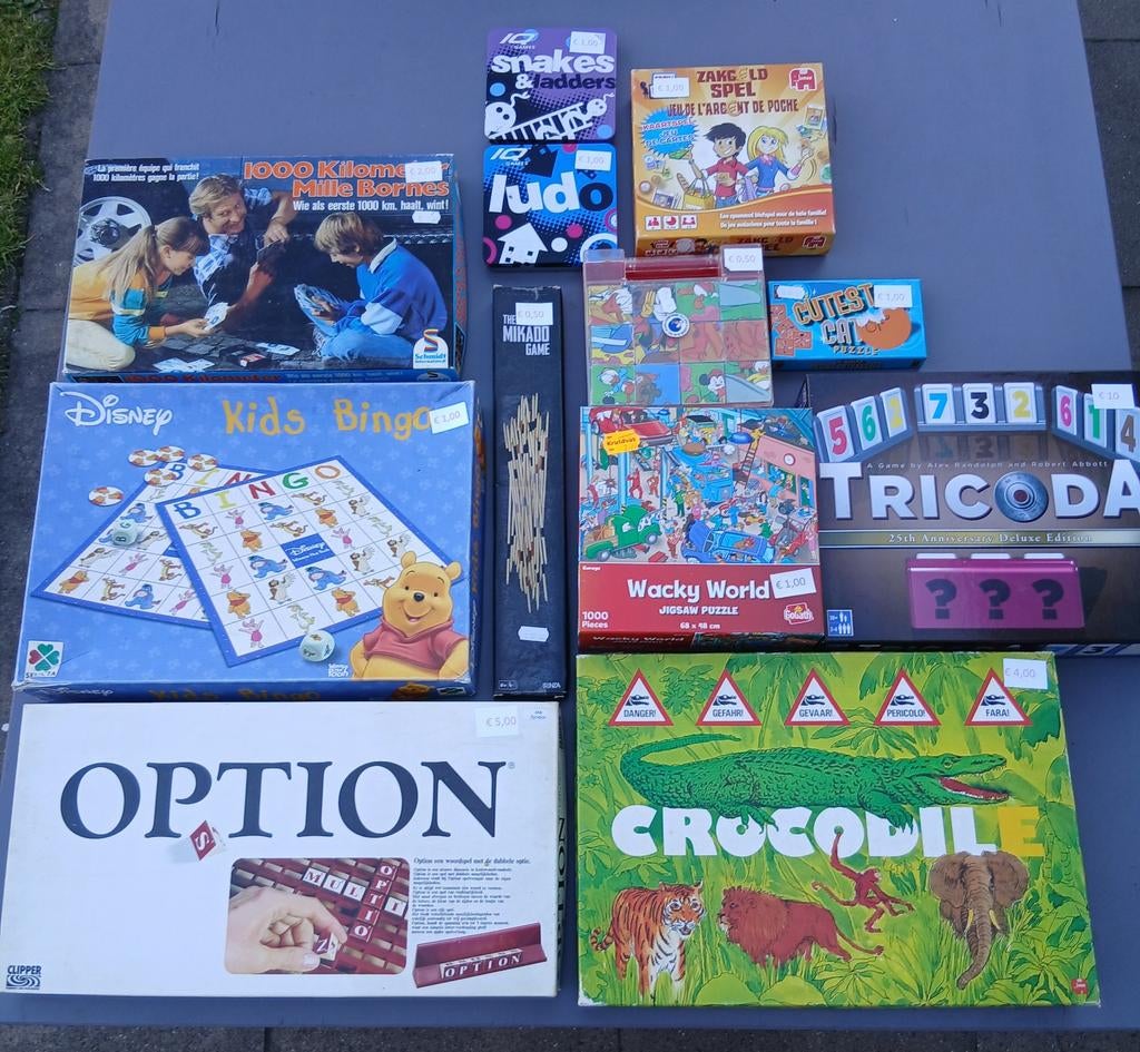 Partij verzameling bordspellen gezelschapsspellen, Gebruikt, Ophalen of Verzenden, Parker Clipper MB Jumbo Ravensburger Hasbro