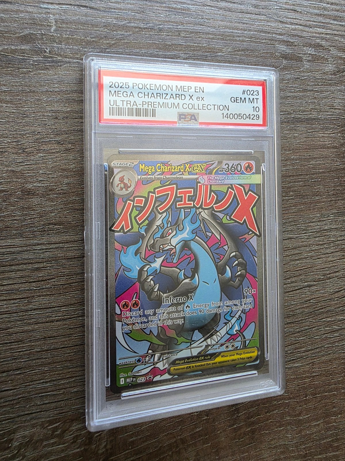 Mega Charizard X EX Pokémon kaart PSA 10 GEM MT, Ophalen of Verzenden, Nieuw, Losse kaart
