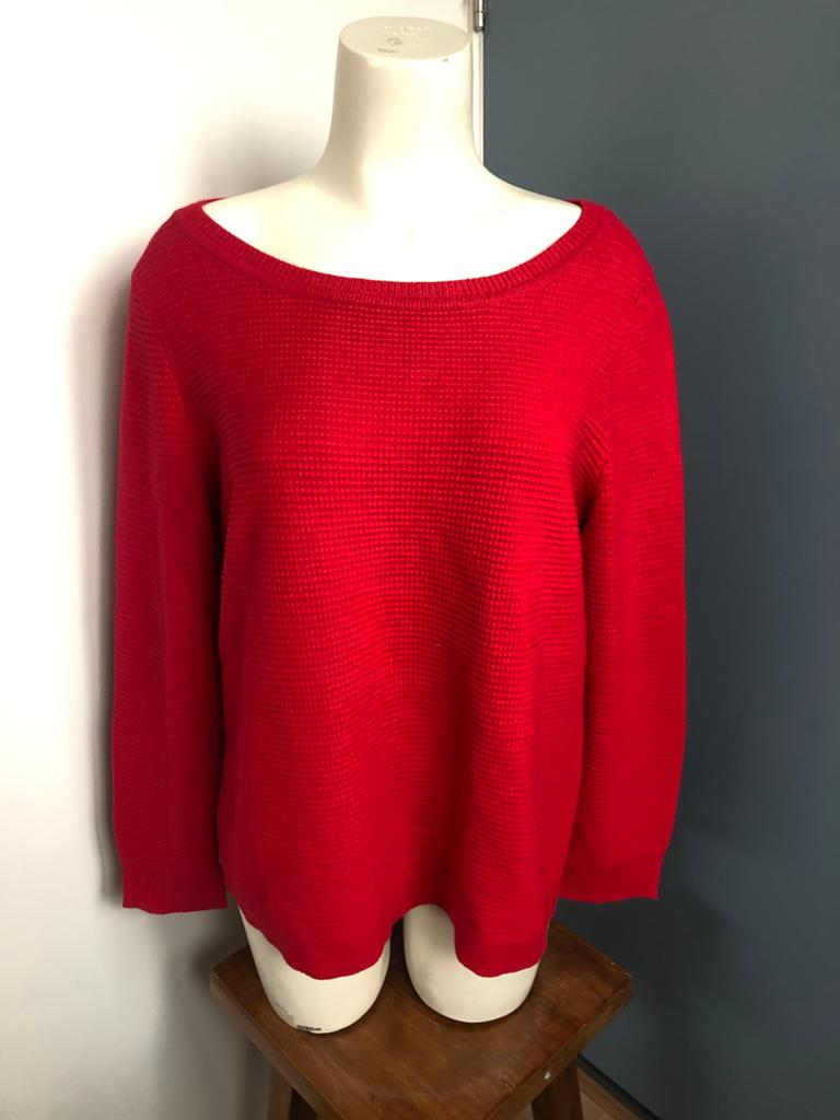 Esprit rode gebreide trui 44, Kleding | Dames, Truien en Vesten, Maat 42/44 (L), Ophalen of Verzenden, Zo goed als nieuw, X