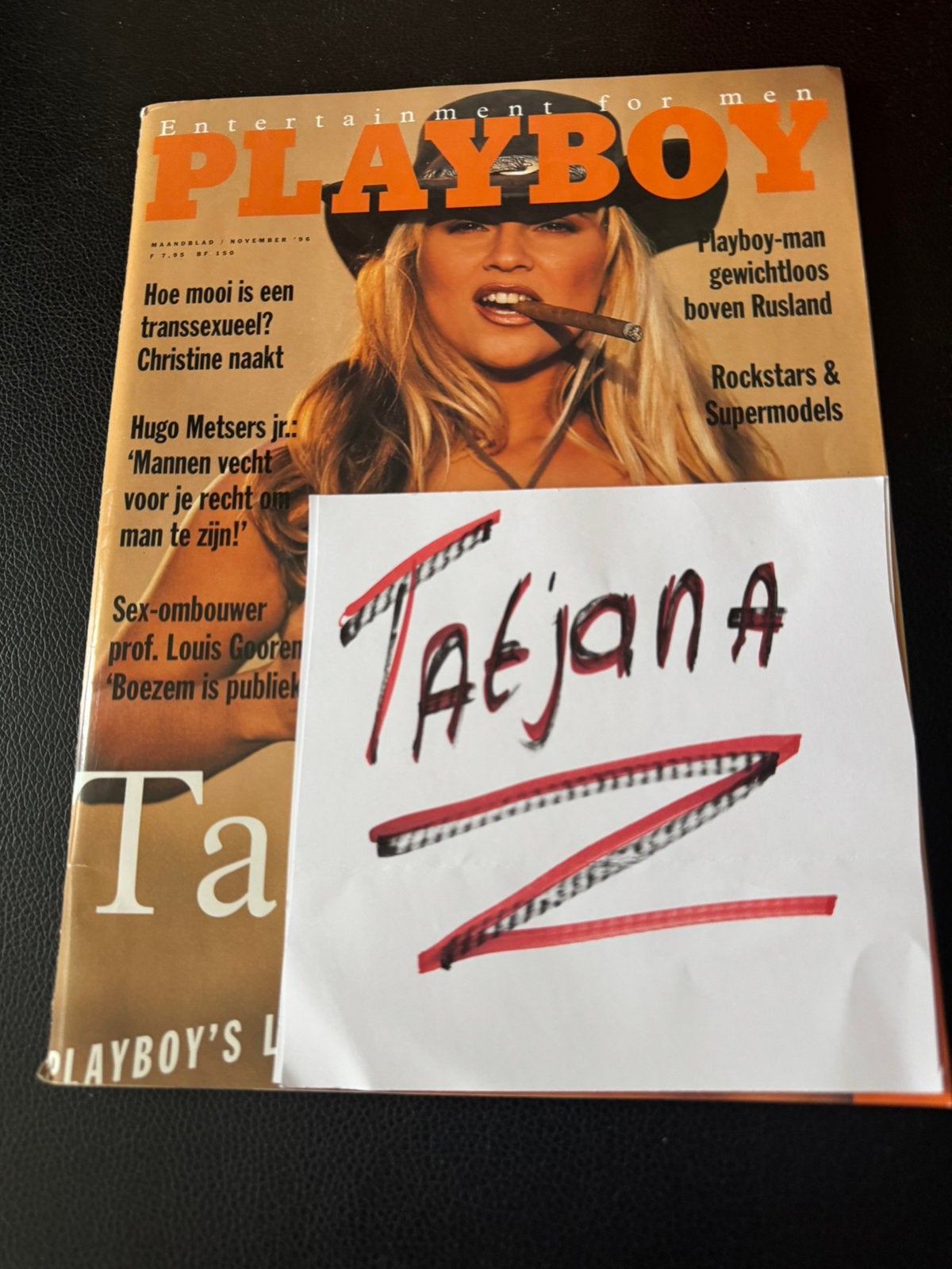 playboy tatjana met grote  poster 19,50 per stuk, Ophalen of Verzenden, 1980 tot heden, Tijdschrift