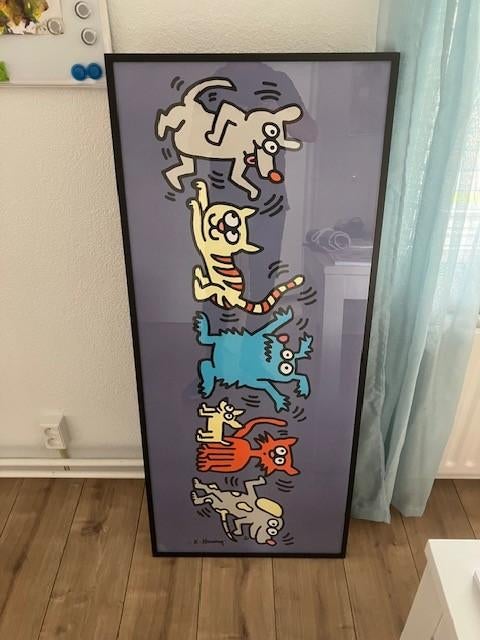 poster Keith Haring, Ophalen, Met lijst, Deurposter of groter, Rechthoekig Liggend