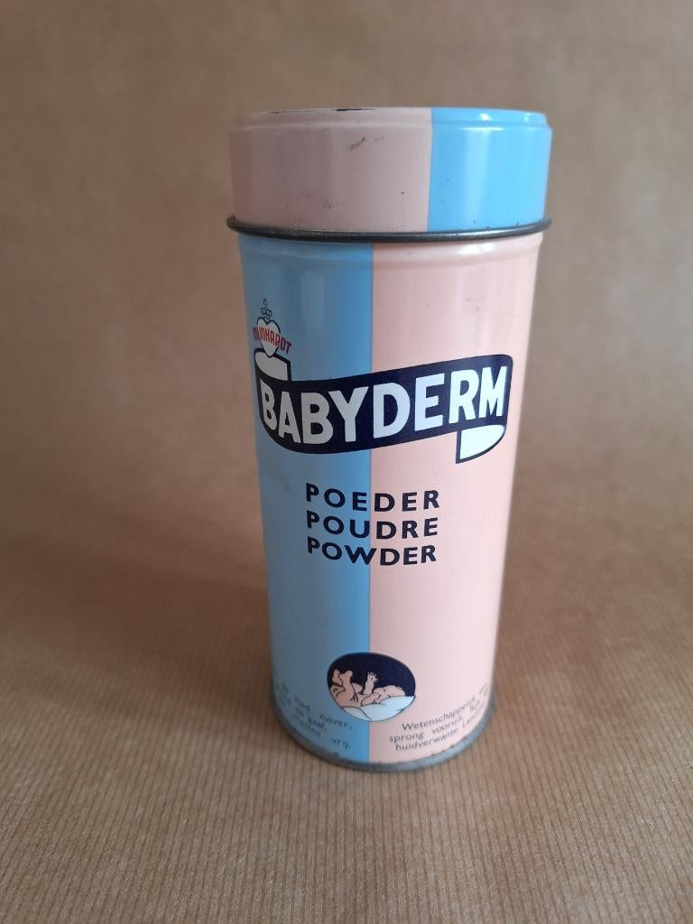 Vintage Blik Babyderm Poeder, Antiek en Kunst, Ophalen of Verzenden