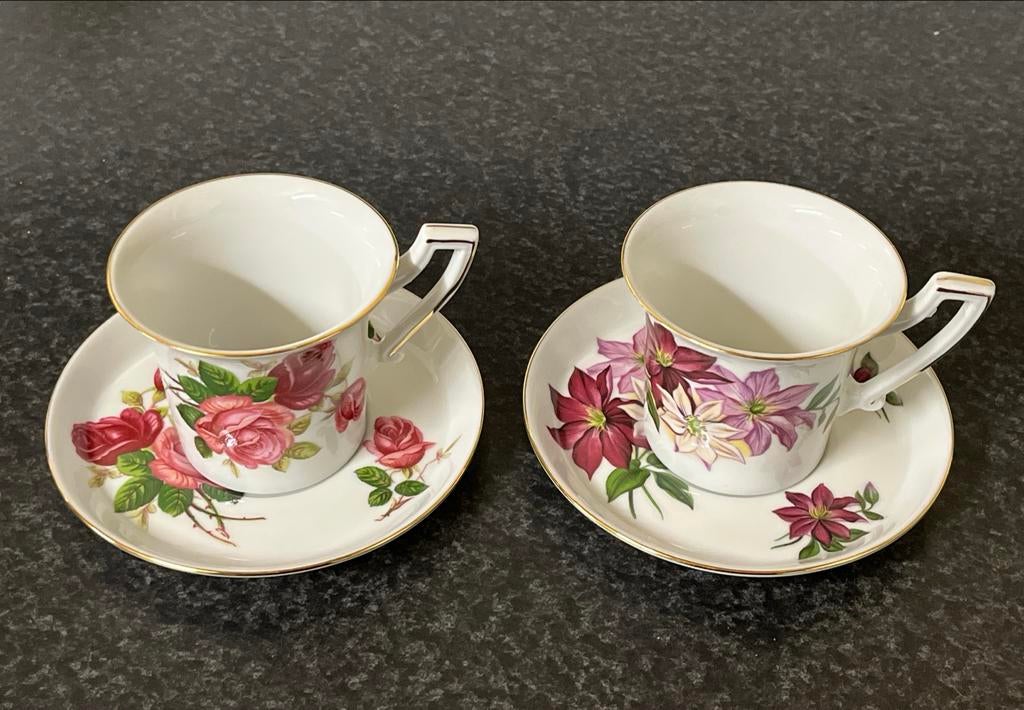 2 kop en schoteltjes Hartporzellan Germany jaren 50, Ophalen of Verzenden