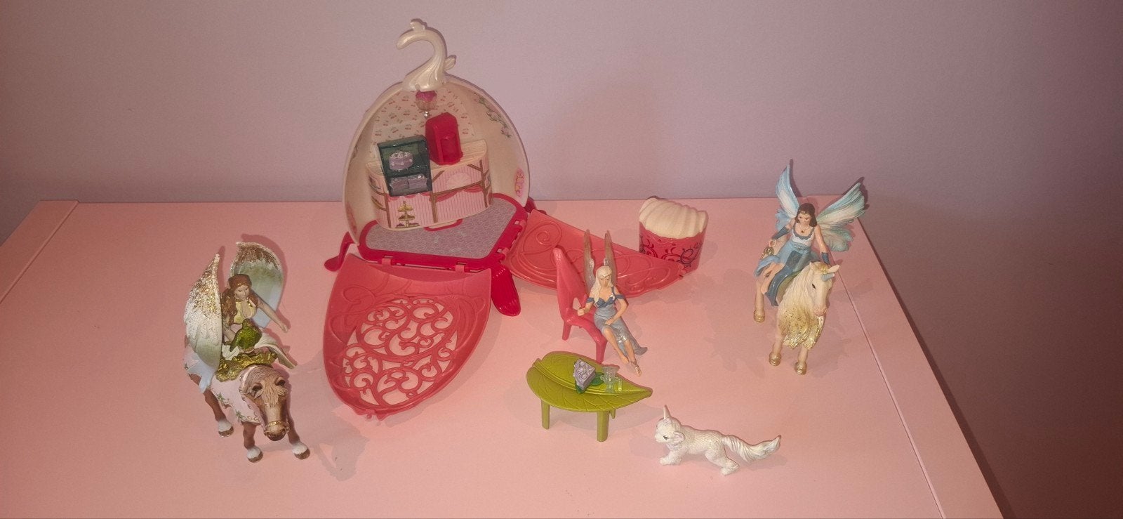 Schleich Elfenhuisje met accessoires en figuren, Ophalen of Verzenden, Zo goed als nieuw, Jongen of Meisje