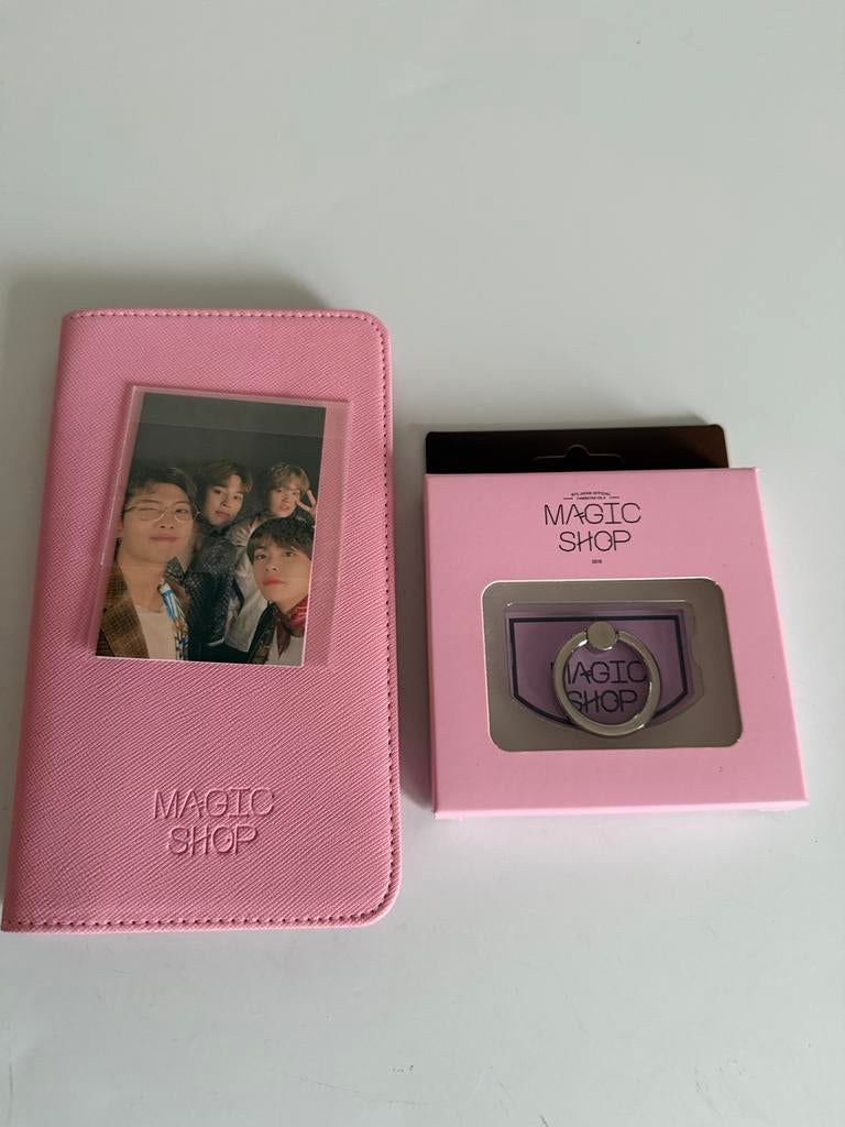 BTS magic shop wallet card holder & telefoon grip tok ring, Ophalen of Verzenden, Zo goed als nieuw
