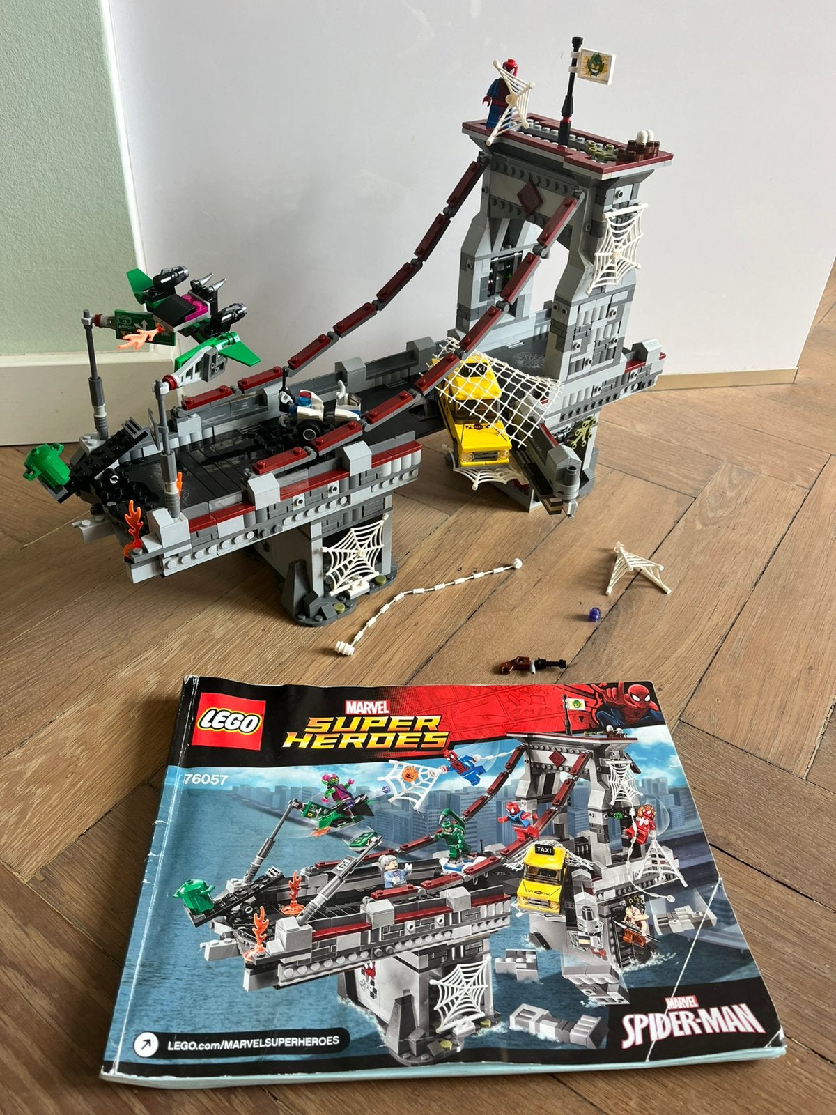 Lego marvel superheroes 76057 Spider-Man web warriors bridge, Marvel, Lego, Ophalen of Verzenden, Zo goed als nieuw