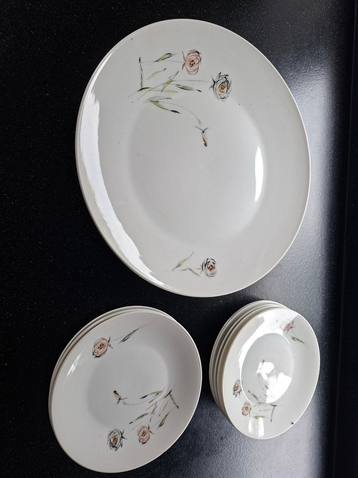 Rosenthal servies taartborden met bloemmotief, Ophalen of Verzenden