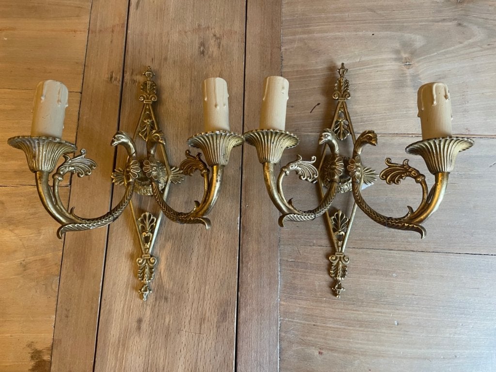 set wandlampen muurlampen appliekken Empire stijl Frans, Ophalen of Verzenden