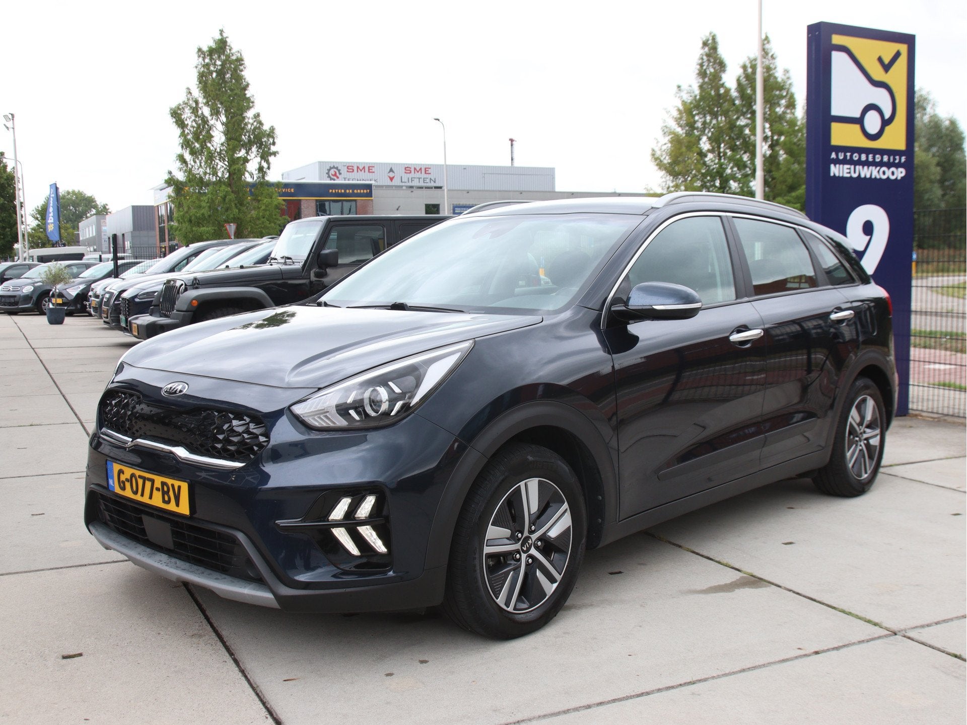 Kia Niro 1.6 GDi Hybrid DynamicLine Camera-Carplay, Trekhaak, Gebruikt, Euro 6, Automatische klimaatregeling, Blauw