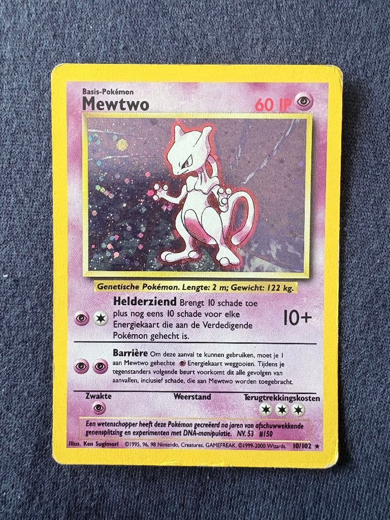 Mewtwo Holo - Base 10/102 - Excellent, Ophalen of Verzenden, Nieuw