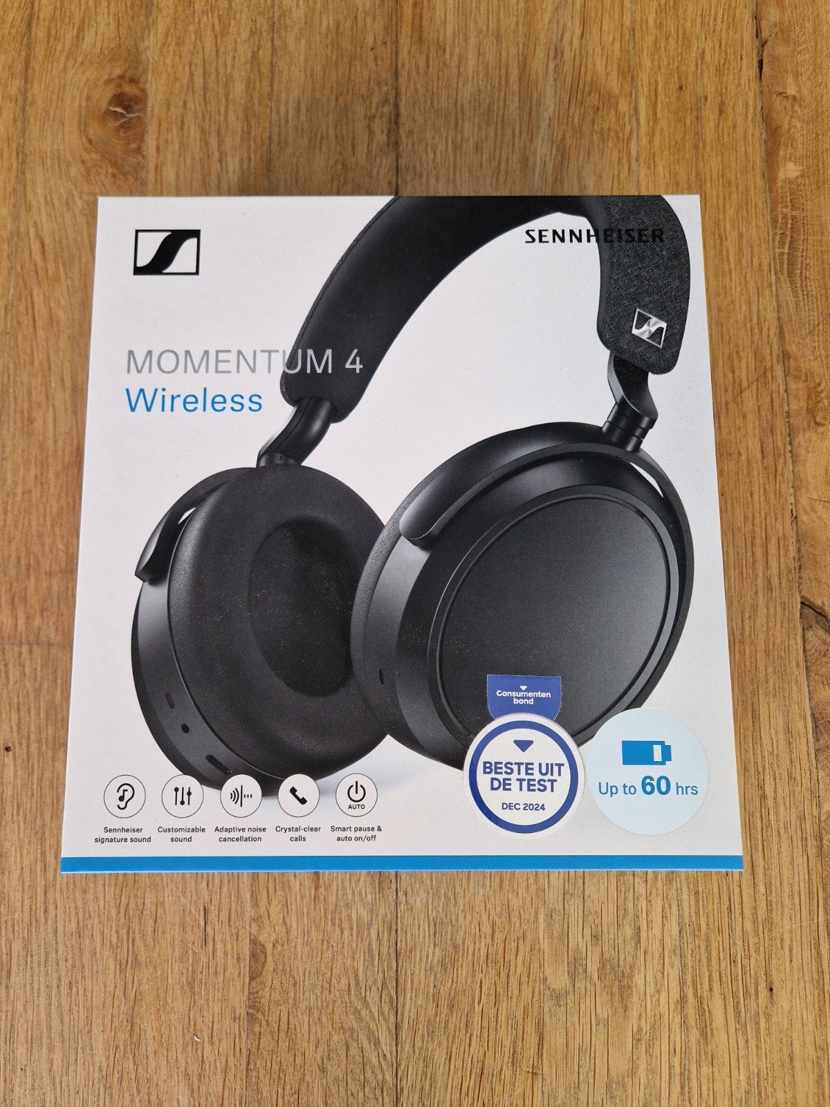 Sennheiser Momentum 4 Wireless Koptelefoon - Zwart, Audio, Tv en Foto, Koptelefoons, Sennheiser, Nieuw, Ophalen of Verzenden, Over-ear