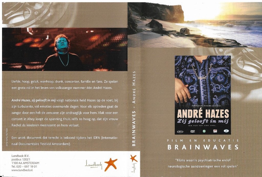 André Hazes dvd Brainwaves, Speciale editie, Alle leeftijden, Zo goed als nieuw, Film